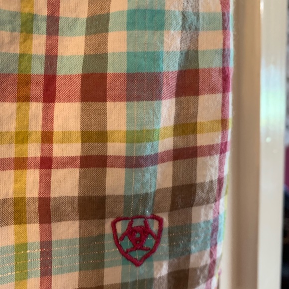 ❤️❤️❤️Ariat Plaid, Rhinestone shirt SP - Picture 8 of 8